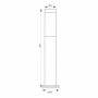 Stalp pentru iluminat exterior Vivalux TOKYO, E27, max. 1x60W, IP44, Ø76x500mm, Negru, bec neinclus