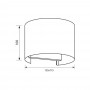 Aplica LED Vivalux ROUND STARK, 6W, 180 lm, lumina neutra (4000K), 120°, IP54, 135x115x100mm, 15000h, aluminiu, -25÷+40°C, Negru