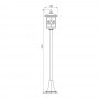 Stalp pentru iluminat exterior Vivalux JARDIN, E27, max. 1x60W, IP44, 155x155x1000mm, COFFEE, bec neinclus