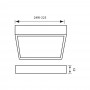 Plafoniera LED Vivalux SQUARE HUGO, 24W, 1920 lm, lumina neutra (4000K), 140°, IP20, 225x225x35mm, 35000h, Negru