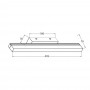 Aplica LED pentru baie Vivalux DAFNE, 9W, 675 lm, lumina neutra (4000K), 120°, IP20, 405x70x50mm, 30000h, Crom