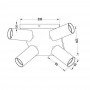 Spot Cvadruplu Vivalux SQUARE WHITE LUX, 4xGU10, max. 4x35W, IP20 ,220x120mm, Alb, becuri neincluse
