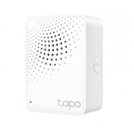 TP-Link Wireless Smart Hub Tapo H100, 2.4GHz Wi-Fi, Protocol: 868 / 922 MHz, dimensiuni: 72 x 62.5 x 51 mm, difuzor incorporat.