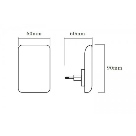 Lampa de veghe Ledvance LUNETTA Glow White cu senzor de lumina, 0.28W, 5 lm, lumina calda (3000K)
