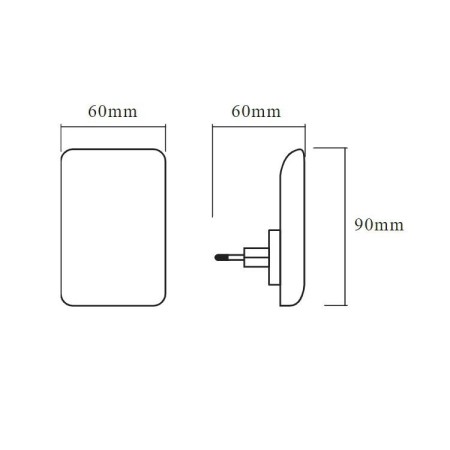 Lampa de veghe Ledvance LUNETTA Glow White cu senzor de lumina, 0.2...