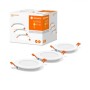 3 Spoturi LED incastrate Ledvance RECESS SLIM DOWNLIGHT, 3x8W, 3x550 lm, lumina calda (3000K), Ø12cm, Alb