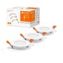 3 Spoturi LED incastrate Ledvance RECESS SLIM DOWNLIGHT, 3x4.5W, 3x240 lm, lumina calda (3000K), Ø8.5cm, Alb