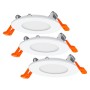 3 Spoturi LED incastrate Ledvance RECESS SLIM DOWNLIGHT, 3x4.5W, 3x240 lm, lumina calda (3000K), Ø8.5cm, Alb