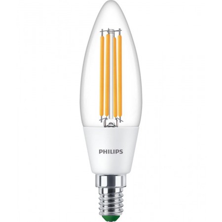 Bec LED Philips Classic B35, Ultra Efficient Light, E14, 2.3W (40W), 485 lm, lumina neutra (4000K)