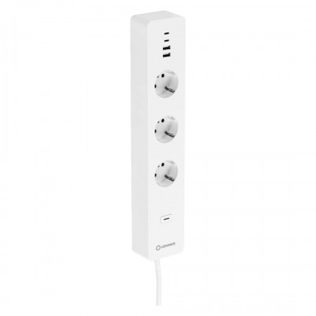 Prelungitor inteligent Ledvance Smart+ Wi-Fi, 3 prize, 2xUSB-A, 2xUSB- C,16 A, 3680W, cablu 1.5 m, compatibil Amazon Alexa/Googl