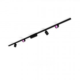 Spot LED RGB Philips Hue Perifo, kit de baza, 4 spoturi, Bluetooth, control vocal, 24V, lumina alba si color (2000-6500K), IP20,