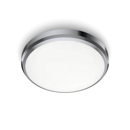 Plafoniera LED Philips Doris CL257, 6W, 640 lm, lumina neutra (4000K), IP44, 22cm, Metal/Plastic, Crom