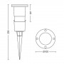 Spot LED pentru exterior cu spike Philips Puled Spike, 1xGU10, 5W (50W), 395 lm, lumina calda (2700K), IP44, 97x97x105mm, Negru