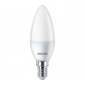 Bec LED Philips B35, E14, 5W (40W), 470 lm, lumina neutra (4000K), mat