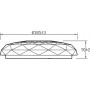 Plafoniera LED Philips Toba CL505, 23W, 2800 lm, lumina alba (2700-6500K), IP20, 36.8cm, Alb, Diamant, Telecomanda inclusa