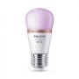 Bec LED RGB inteligent Philips Bulb P45, Wi-Fi, Bluetooth, E27, 4.9W (40W), 470 lm, lumina alba si color (2200-6500K)