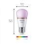 Bec LED RGB inteligent Philips Bulb P45, Wi-Fi, Bluetooth, E27, 4.9W (40W), 470 lm, lumina alba si color (2200-6500K)