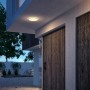 Plafoniera LED pentru exterior Philips SuperSlim, 15W, 1300 lm, lumina calda (2700K), IP54, 25 cm, Alb