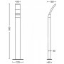 Stalp LED pentru iluminat exterior Philips Splay, 12W, 1100 lm, lumina calda (2700K), IP44, 960x120x160mm, Antracit