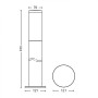 Stalp pentru iluminat exterior Philips Utrecht, 1xE27, max 20W, IP44, 450x120mm, Antracit