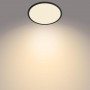 Plafoniera LED Philips Superslim CL550, 3 trepte de intensitate, 18W, 1500 lm, lumina calda (2700K), IP44, 30cm, Negru