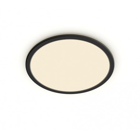 Plafoniera LED Philips Superslim CL550, 3 trepte de intensitate, 15W, 1300 lm, lumina calda (2700K), IP44, 25cm, Negru