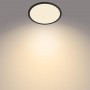 Plafoniera LED Philips Superslim CL550, 3 trepte de intensitate, 15W, 1300 lm, lumina calda (2700K), IP44, 25cm, Negru