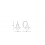Aplica tip felinar pentru exterior Philips Raindrop, 1xE27, max 60W, IP44, 381x300x428mm, Bronz