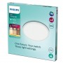 Plafoniera LED Philips Superslim CL550, 3 trepte de intensitate, 18W, 1500 lm, lumina calda (2700K), IP44, 30cm, Alb
