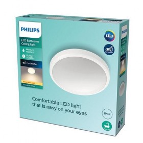 Plafoniera LED Philips Doris CL257, 17W, 1500 lm, lumina calda (2700K), IP44, 31.3cm, Alb
