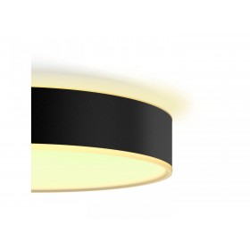 Plafoniera LED Philips Hue Enrave, Bluetooth, 19.2W, 2450 lm, lumina alba (2200-6500K), IP20, 38.1cm, Negru, Intrerupator cu var