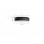 Plafoniera LED Philips Hue Enrave, Bluetooth, 9.6W, 1220 lm, lumina alba (2200-6500K), IP20, 26.1cm, Negru, Intrerupator cu vari