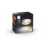 Spot LED incastrat Philips Hue Adore Bathroom, Bluetooth, GU10, 5W, 350 lm, lumina alba (2200-6500K), IP44, 9cm,Crom
