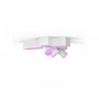Plafoniera LED RGB Philips Hue Centris, Bluetooth, cu 3xGU10 incrucisate, 3x5.7W + LED 25W, 2810 lm, lumina alba si color (2000-