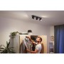 Spot LED Triplu Philips Hue Buckram, Bluetooth, 3xGU10, 3x5W, 1050 lm, lumina alba (2200-6500K), IP20, Metal, Negru, Intrerupato