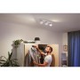 Spot LED Triplu Philips Hue Buckram, Bluetooth, 3xGU10, 3x5W, 1050 lm, lumina alba (2200-6500K), IP20, Metal, Alb, Intrerupator 