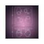 Spot LED RGB Cvadruplu Philips Hue Argenta, Bluetooth, 4xGU10, 4x5.7W, 4x350 lm, lumina alba si color (2000-6500K), IP20, Metal,