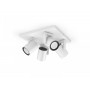 Spot LED RGB Cvadruplu Philips Hue Argenta, Bluetooth, 4xGU10, 4x5.7W, 4x350 lm, lumina alba si color (2000-6500K), IP20, Metal,