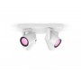 Spot LED RGB Cvadruplu Philips Hue Argenta, Bluetooth, 4xGU10, 4x5.7W, 4x350 lm, lumina alba si color (2000-6500K), IP20, Metal,
