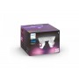 Spot LED RGB Cvadruplu Philips Hue Argenta, Bluetooth, 4xGU10, 4x5.7W, 4x350 lm, lumina alba si color (2000-6500K), IP20, Metal,