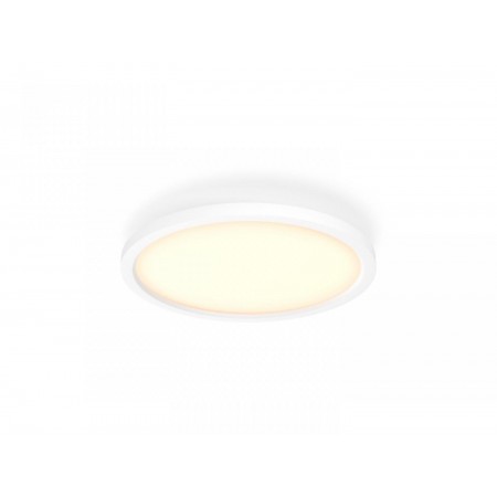 Plafoniera LED Philips Hue Aurelle, Bluetooth, 21W, 2450 lm, lumina alba (2200-6500K), IP20, 39.5cm, Aluminiu, Alb, Intrerupator