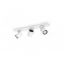 Spot LED RGB Triplu Philips Hue Argenta, Bluetooth, 3xGU10, 3x5.7W, 3x350 lm, lumina alba si color (2000-6500K), IP20, Metal, Al