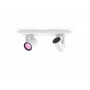 Spot LED RGB Dublu Philips Hue Argenta, Bluetooth, 2xGU10, 2x5.7W, 2x350 lm, lumina alba si color (2000-6500K), IP20, Metal, Alb