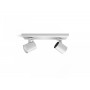 Spot LED Dublu Philips Hue Runner, Bluetooth, 2xGU10, 2x5.5W, 700 lm, lumina alba (2200-6500K), IP20, 30cm, Metal, Alb, Intrerup