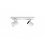Spot LED Dublu Philips Hue Runner, Bluetooth, 2xGU10, 2x5.5W, 700 lm, lumina alba (2200-6500K), IP20, 30cm, Metal, Alb, Intrerup