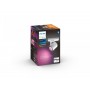 Spot LED RGB Philips Hue Argenta, Bluetooth, GU10, 5.7W, 350 lm, lumina alba si color (2000-6500K), IP20, Metal, Alb