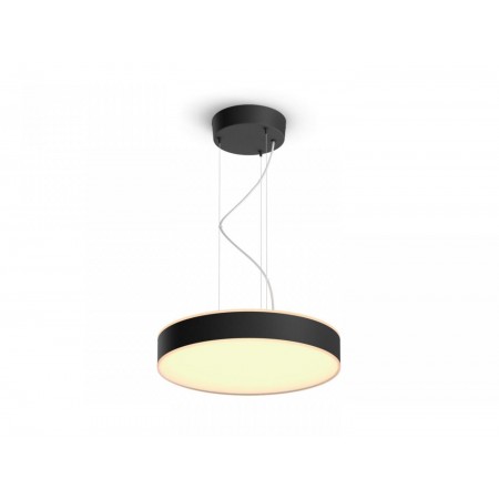 Pendul LED Philips Hue Enrave, Bluetooth, 33.5W, 4300 lm, lumina alba (2200-6500K), IP20, 42.5cm, Negru, Intrerupator cu variato