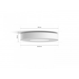 Plafoniera LED RGB Philips Hue Xamento, Bluetooth, 52.5W, 3700 lm, lumina alba si color (2000-6500K), IP44, 42.5cm, Alb