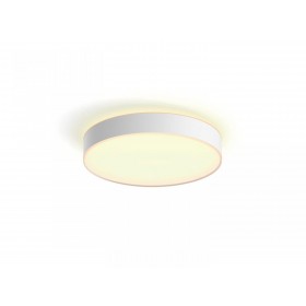 Plafoniera LED Philips Hue Devere, Bluetooth, 33.5W, 4300 lm, lumina alba (2200-6500K), IP44, 42.5cm, Alb, Intrerupator cu varia
