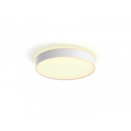 Plafoniera LED Philips Hue Devere, Bluetooth, 33.5W, 4300 lm, lumina alba (2200-6500K), IP44, 42.5cm, Alb, Intrerupator cu varia